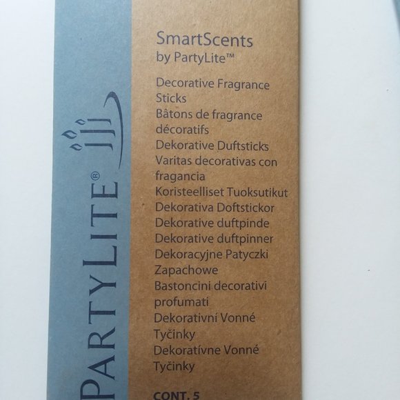 PartyLite SmartScents Green Metal Fern Holder Retired & 10 Scent Sticks Insense - Picture 6 of 8